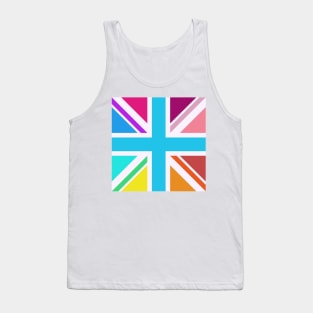 Square Union Jack Flag Multicolored Tank Top